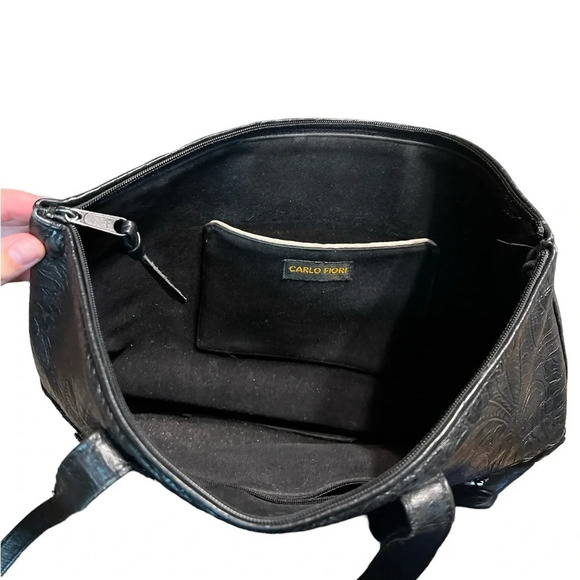 Carlo Fiori leather Navajo western tooled Purse with conchos - Picture 3 of 4